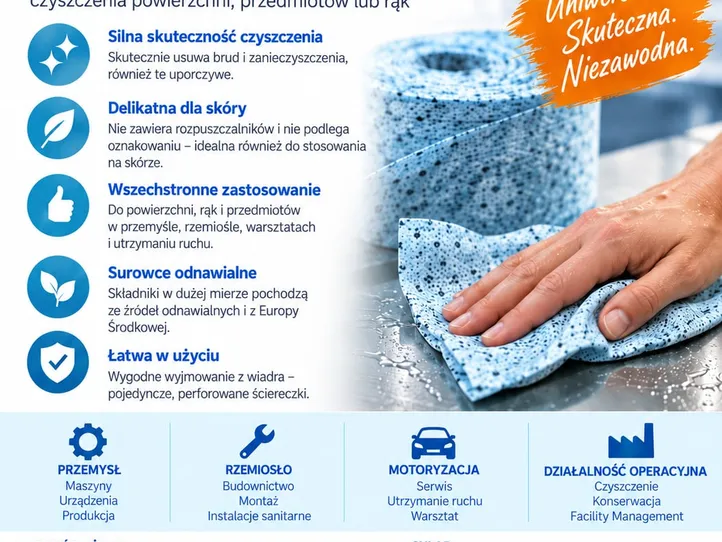 Karta techniczna uniwersalnej ściereczki czyszczącej (polski)